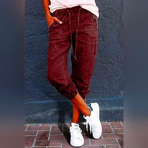 Drawstring crop joggers